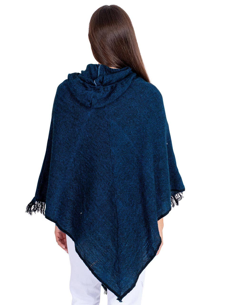 Blue Women's Ponchos with Fringes for wholesale on Faire4