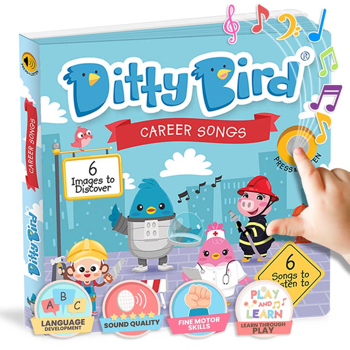 Ditty Bird - Wholesale Book - Kids - Fireman - Astronaut | Ditty Bird Career songs
