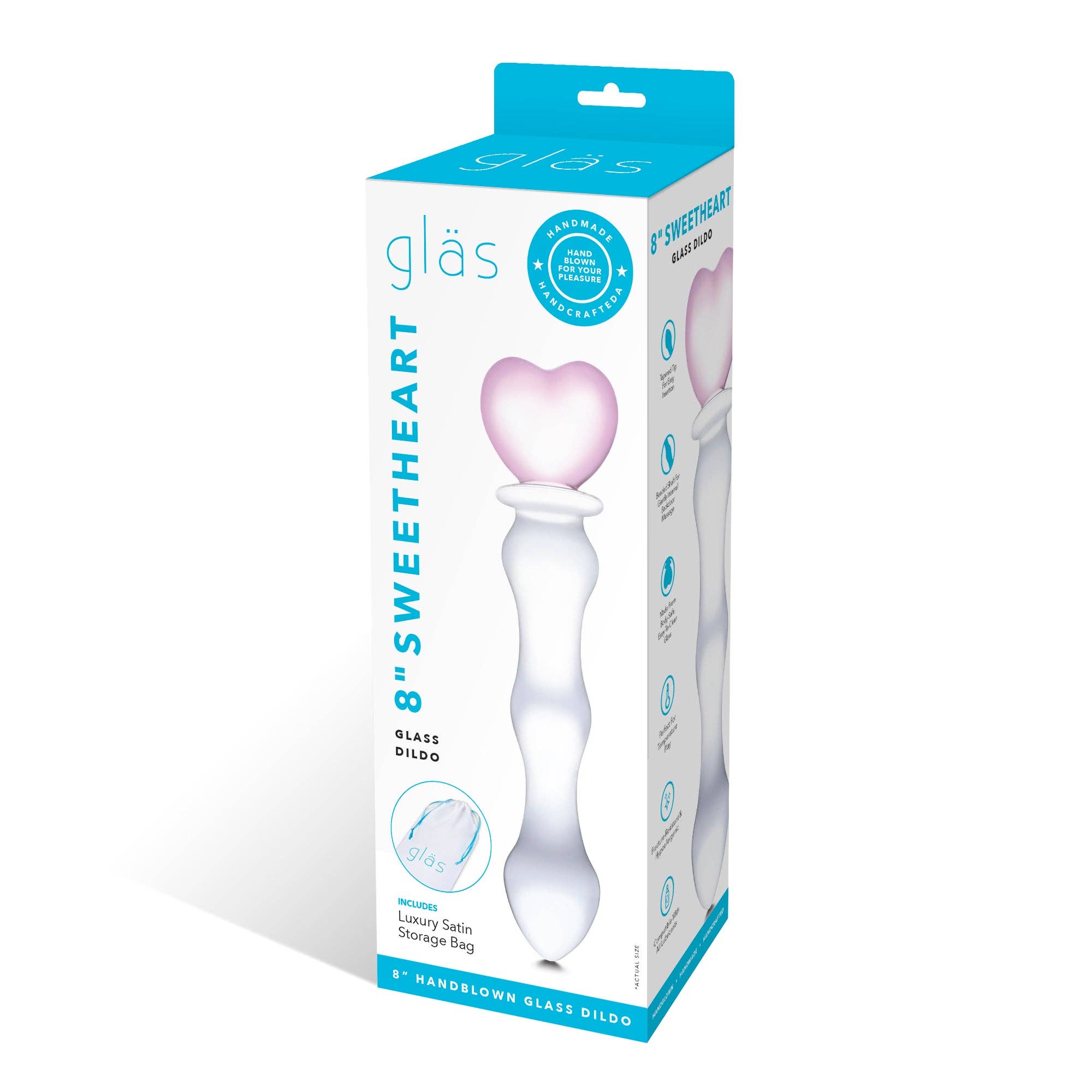 Lux Fetish Store – wholesale Sexleksaker – 8 ”älskling glas dildon7