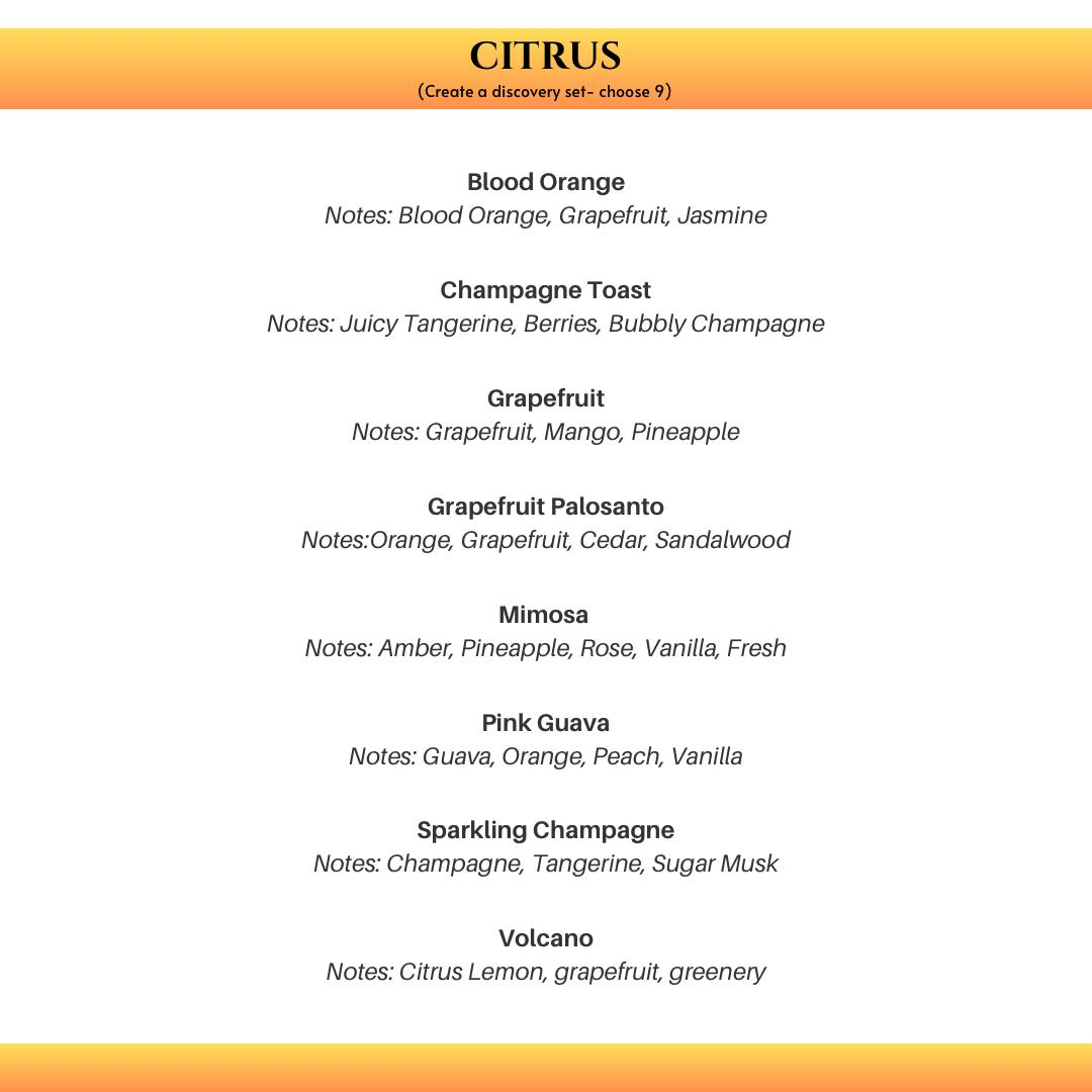 Dreamy Gallery Candle Co – wholesale Travel candles – Discovery Set: 6 scented 2 oz candles4