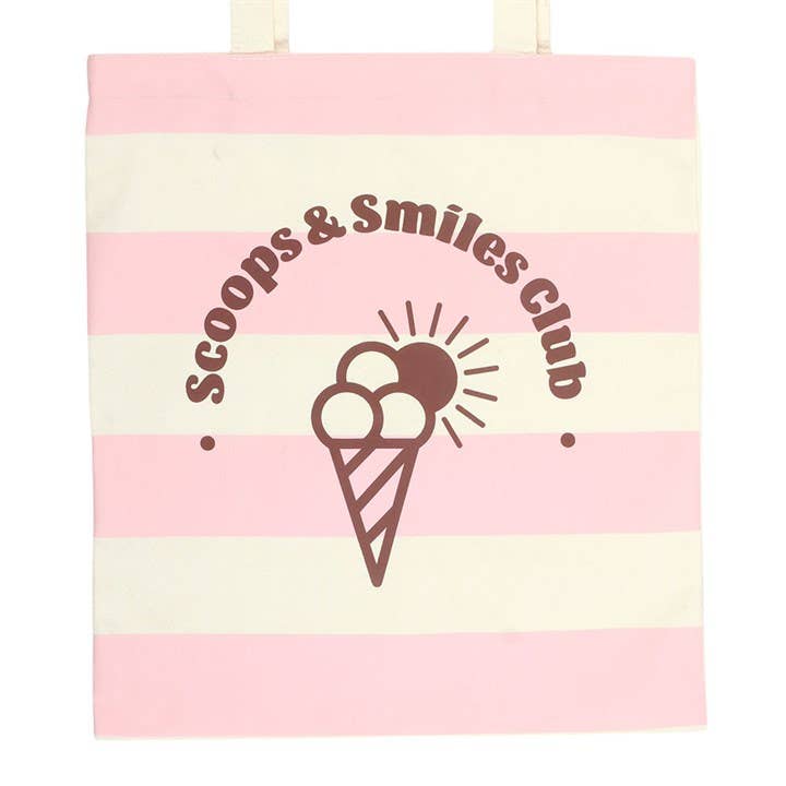 Something Different Wholesale - Vente Tote bag – femme - Sac fourre-tout de crème glacée du club Striped Scoops & Smiles2