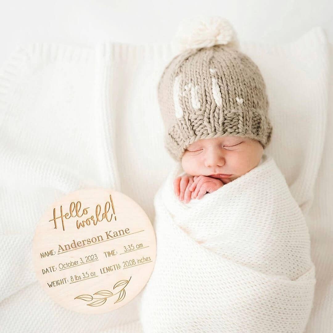 Huggalugs - Wholesale Beanie - Kids - hi. Pebble Brown Hand Knit Beanie Hat Baby & Kids1