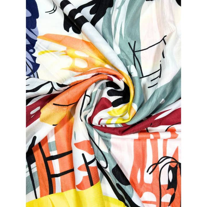 scaarf.com - Wholesale Scarf - Women's - Printed Multicolor Polyester Scarf For Women:7