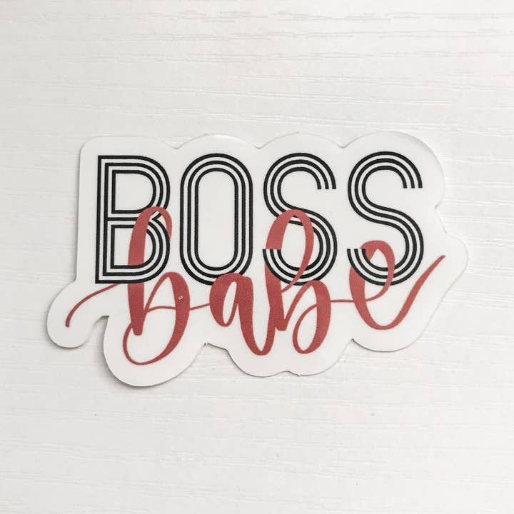 Boss Babe Sticker for engroshandel hos Drawing a Blank Design Co