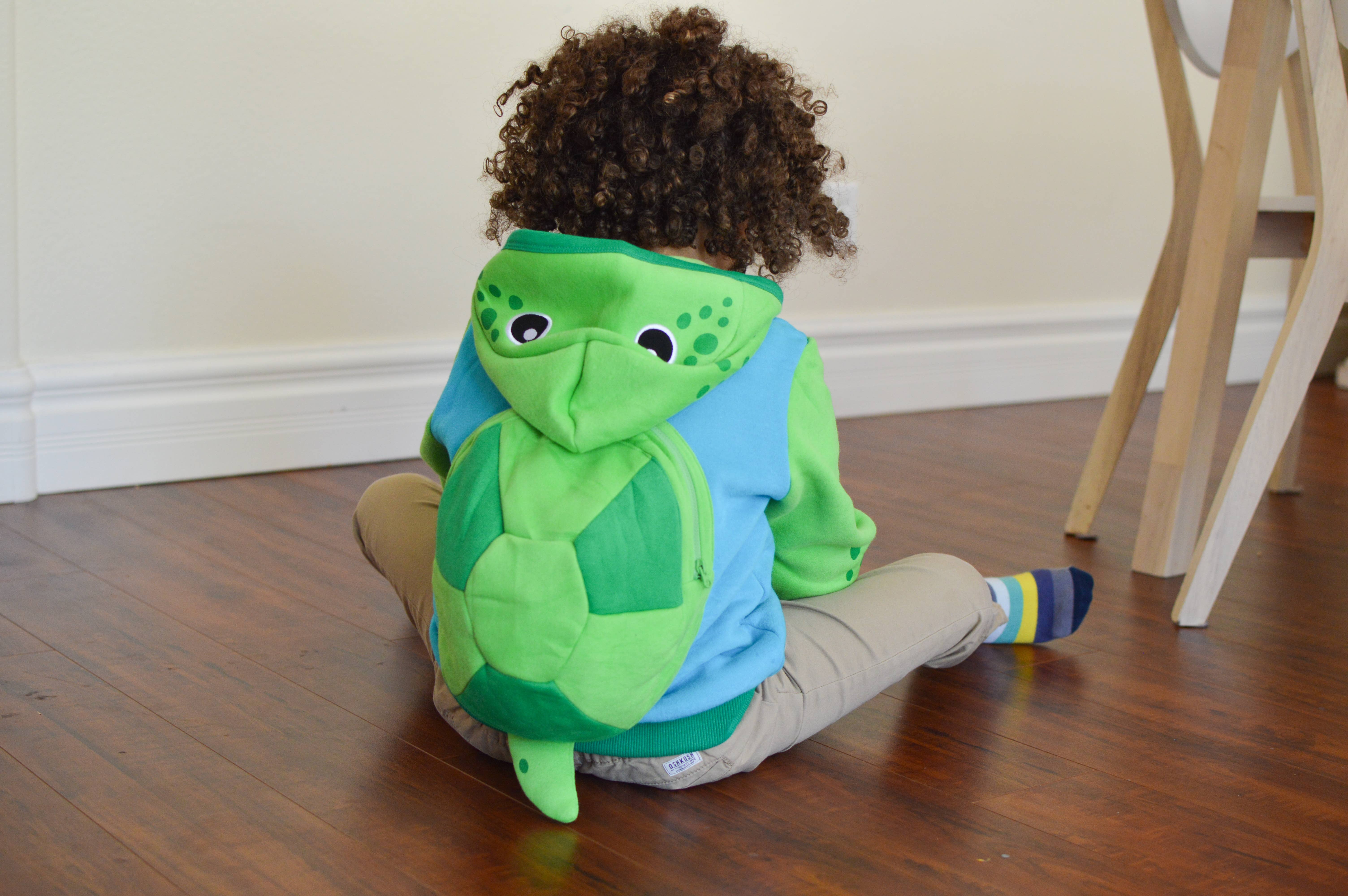 Doodle Pants - Vendita all'ingrosso Felpa con cappuccio - Bambini - Zaino con cappuccio 3D Sea Turtle per bambini e bambini2