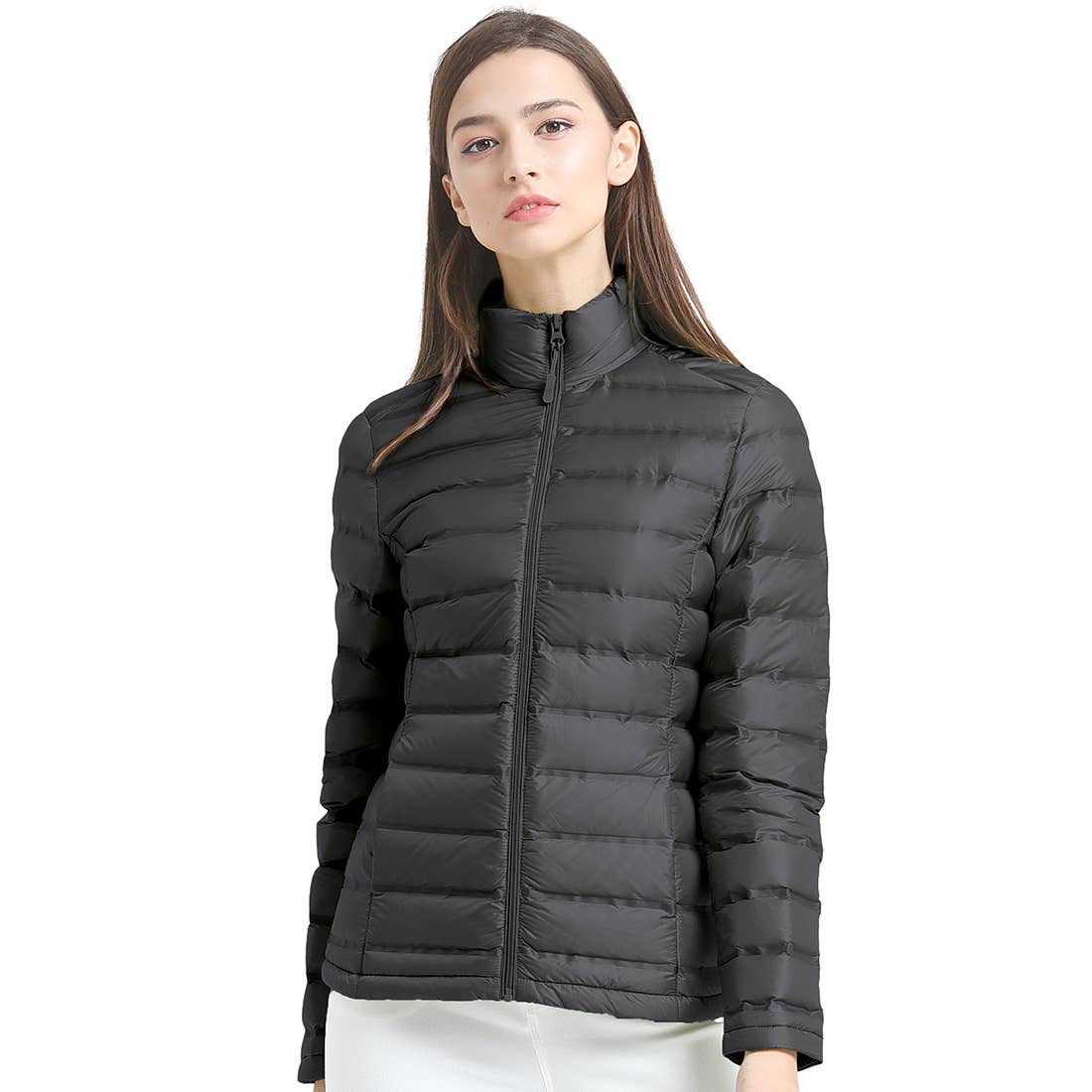 Qing Dao Lai Si Ma Te Fang Zhi You Xian Gong Si – Engroshandel Puffer jacket - Dame – Pakkbar pufferjakke til kvinder Dunfrakke Vandtæt5