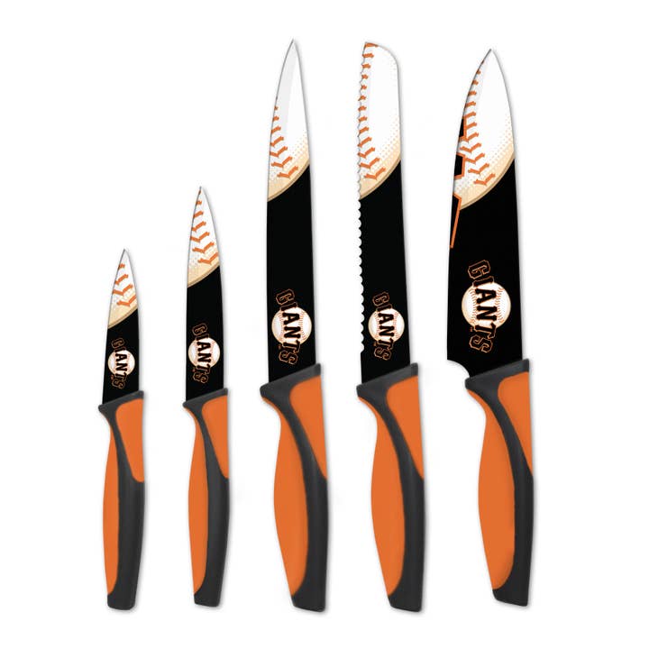 MLB San Francisco Giants 5pc Kitchen Knife Set for wholesale by Inglasco Inc.