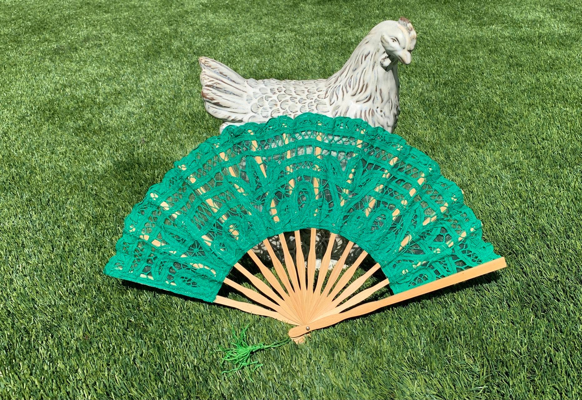 Floris Linens - Venta al por mayor Ventilador plegable de mano - Ventiladores de encaje de mano Battenberg10