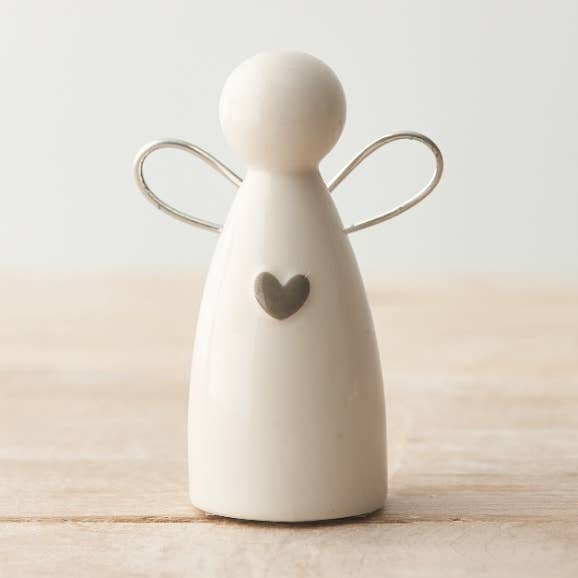 Gainsborough Giftware x Portland Living - Wholesale Decorative Tabletop Object - 6cm, Porcelain Angel W/ Wire Wings0
