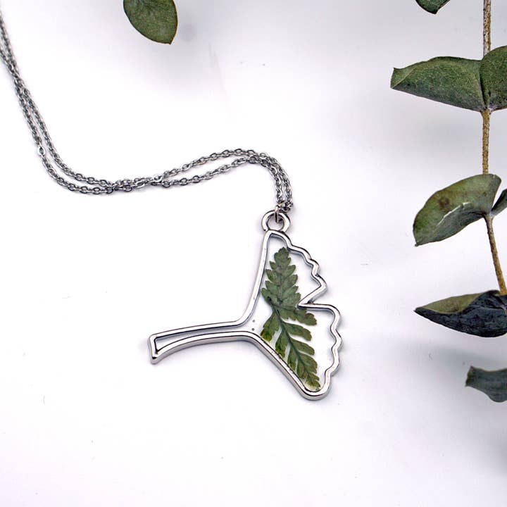 Gingko Fern Necklace for wholesale by The Pretty Pickle
