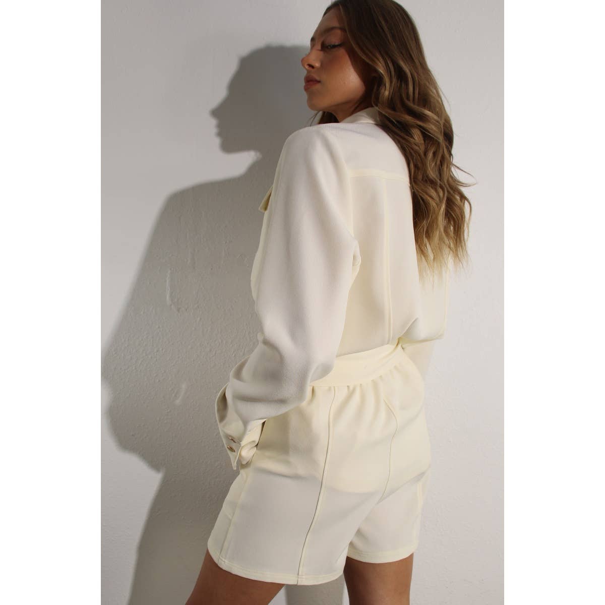 KOFFIEMELK JAS EN KORTE BROEK SET - Crèmekleurig voor groothandel op Faire31