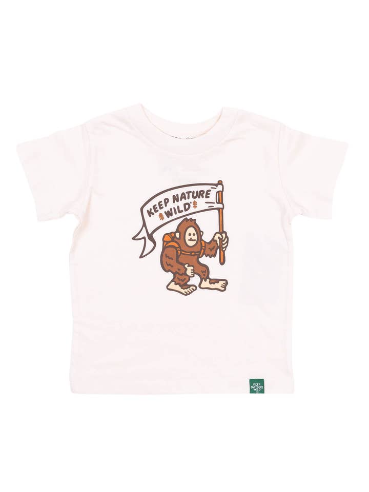 Happy Camper Squatch Toddler Tee | Natural for wholesale by Keep Nature Wild