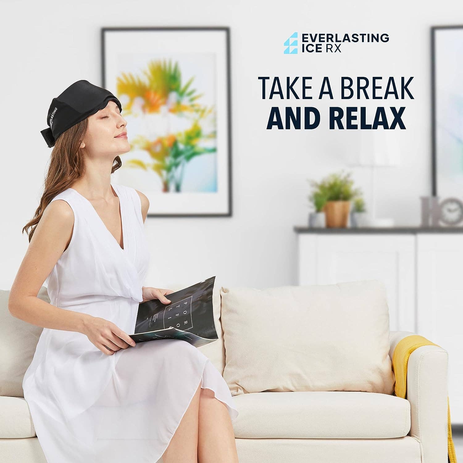 Everlasting Ice RX – Engroshandel Søvn-/øjenmaske – Everlasting Ice RX kølende øjenmaske til hævelse - Gel øjenmaske genanvendelig - Øjenispakke til migræne, bihulesmerter, ømme øjne og ansigtsispaketerapi - med justerbar rem6