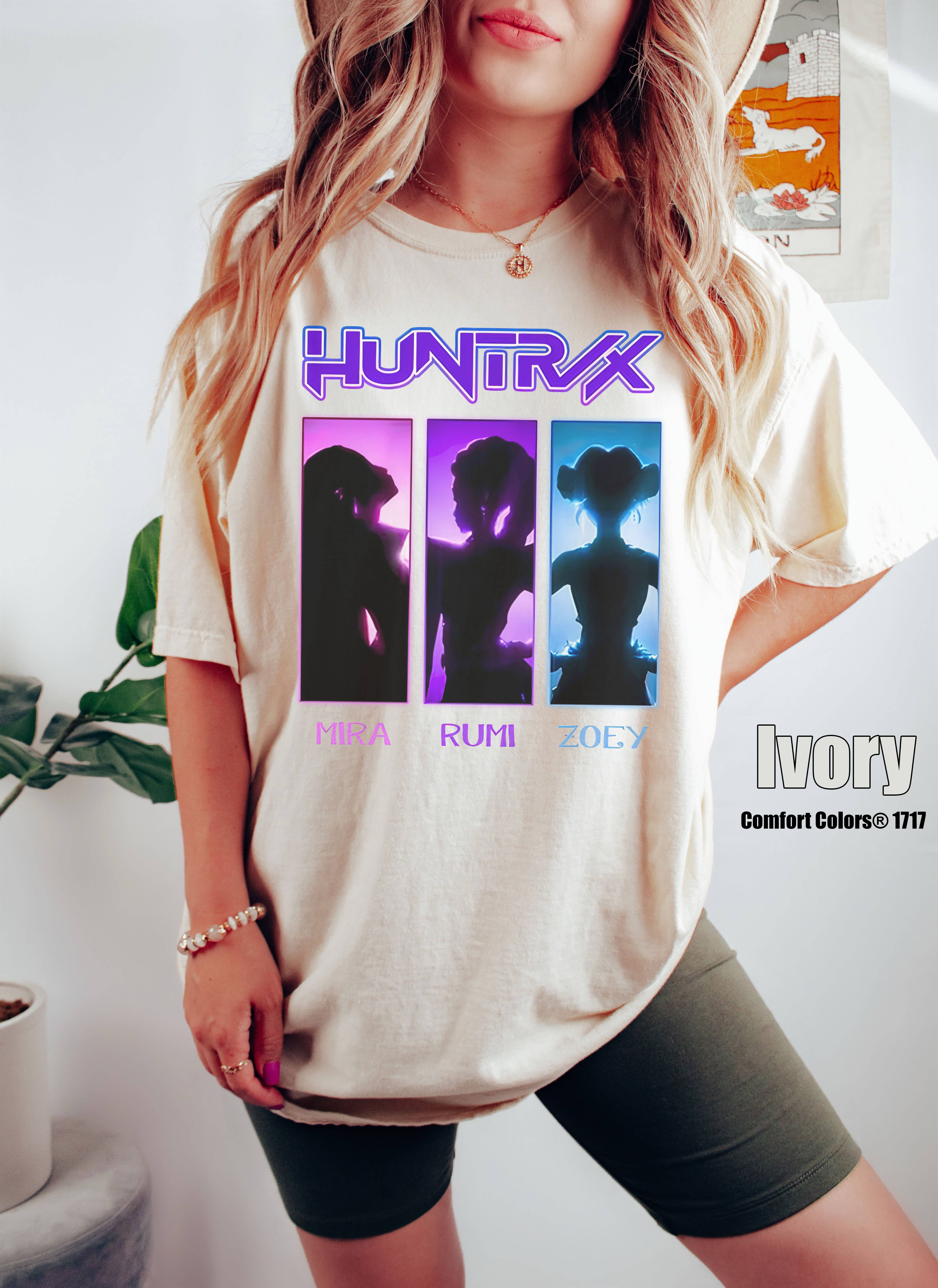 Glaime - Wholesale T-Shirt (Graphic) - Women's - Comfort Colors Demon Hunters Shirt, Huntrix Rumi Zoey Mira