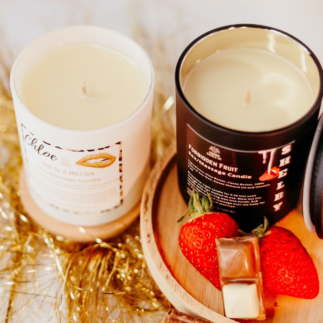 Hanson Candle Co. - Wholesale Novelty Candle - LIMITED EDITION "Shelby" Massage Candle - Forbidden Fruit4