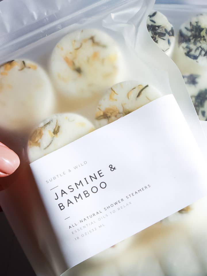 Jasmin-Duschdampfer|Duschdampfer|Duschbombe|Geschenk für den Großhandel von Subtle & Wild