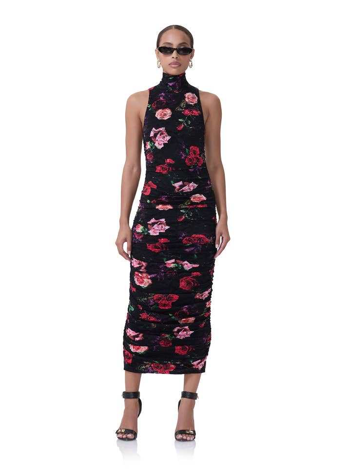 Fiorella Crochet Lace Dress - Mixed Rose for wholesale on Faire