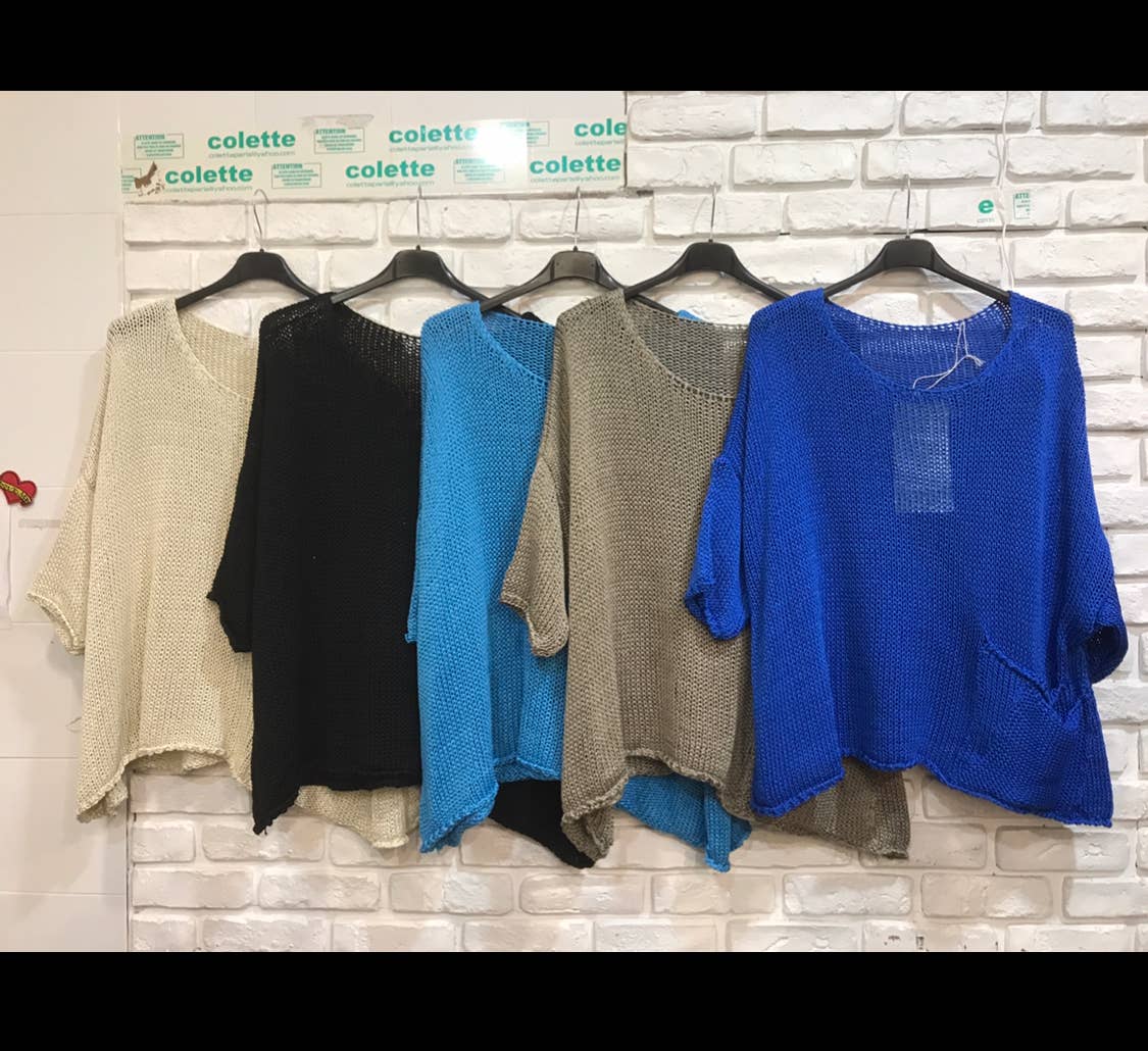 la maison des fibres naturelles - Wholesale Pullover-trui - Dames - Oversized katoenen trui met zakken 1520 100% katoen17