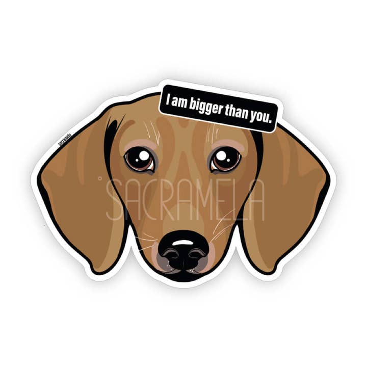 Dachshundklistermärke i brun färg för wholesale av SACRAMELA