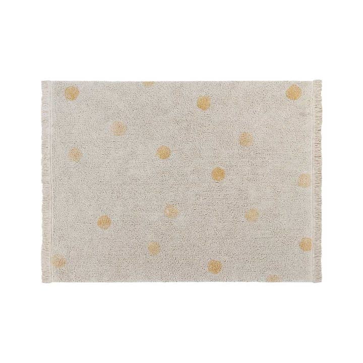 Tapis lavable Hippy Dots Natural - Miel pour la vente par Lorena Canals