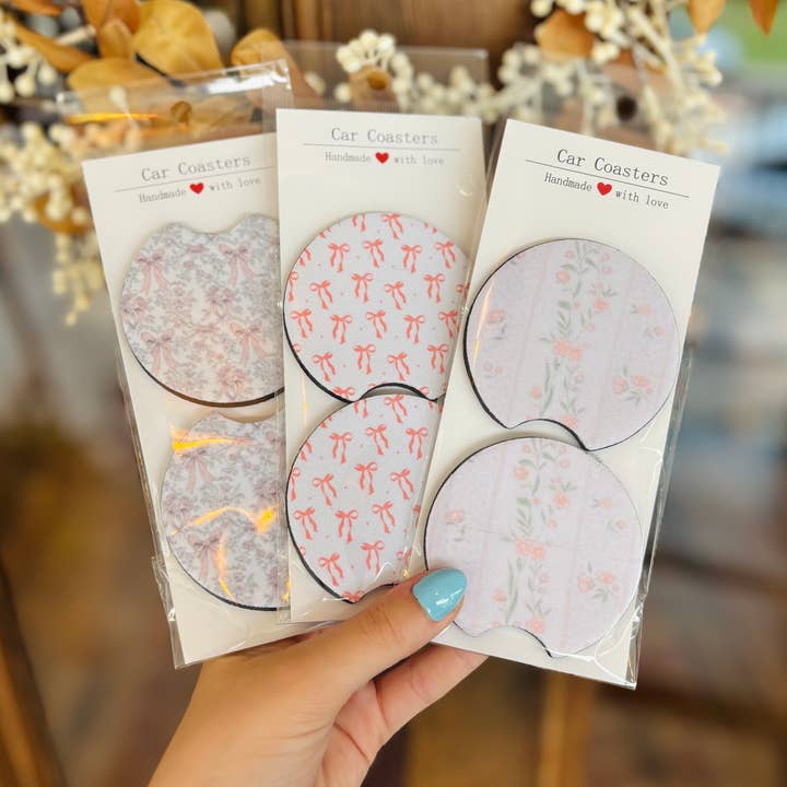 POSAVASOS PARA COCHE COQUETTE para venta al por mayor de Posh Magnolia Boutique