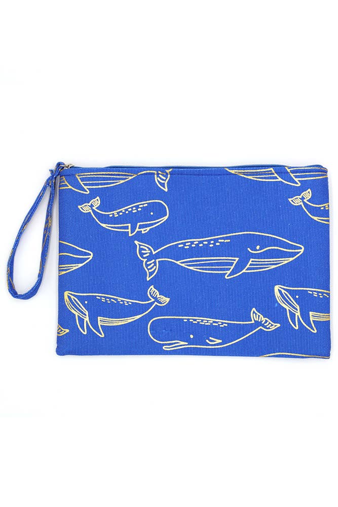 Hana – Engroshandel Posetaske - Dame – Guld Folie Whale Pouch1