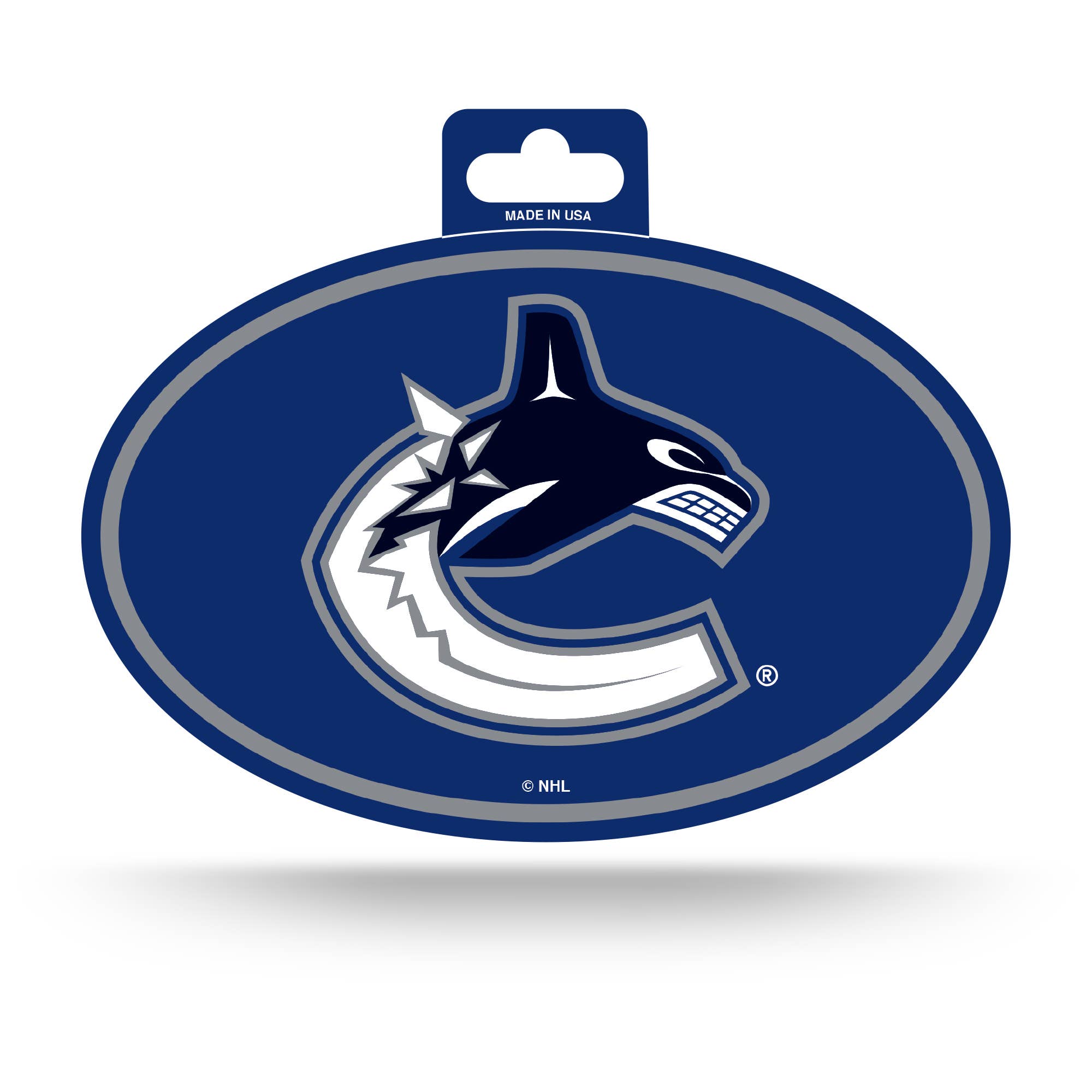 Rico Industries - Wholesale Sticker - NHL Hockey Vancouver Canucks  Full Color Oval Sticker0