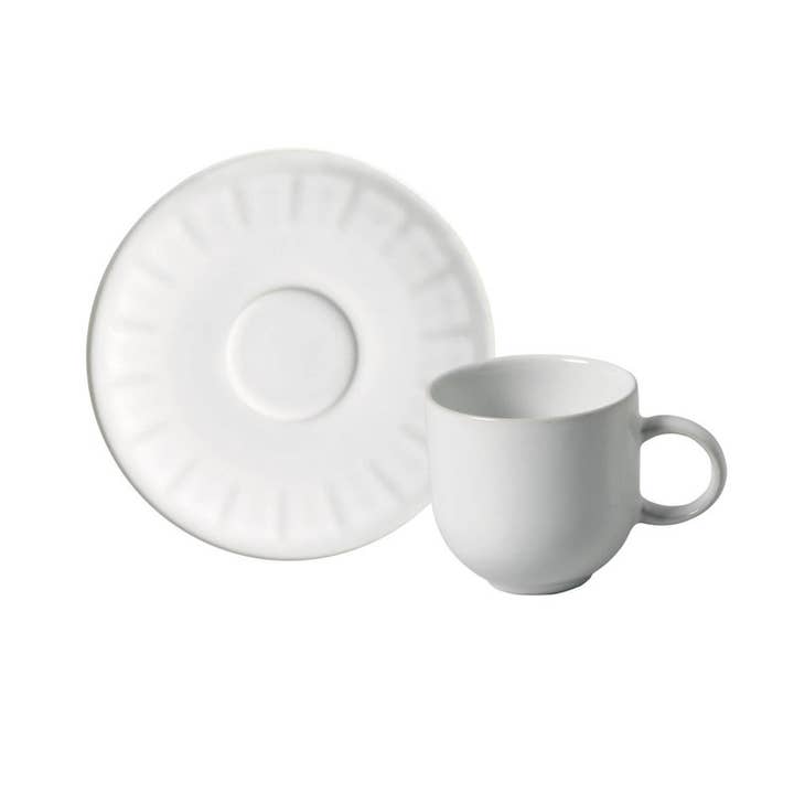 Coup Expresso coffee cup and Saucer Stoneware 3.28 Oz Aurora for wholesale by Porto Brasil