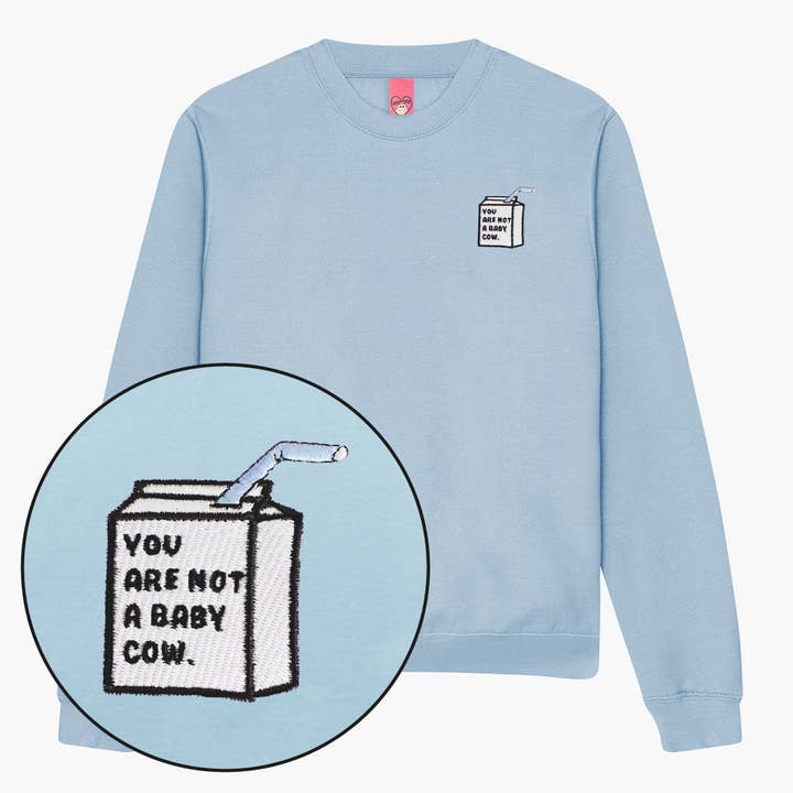 Sweat-shirt brodé Veau (Unisexe) pour la vente par SassySpud