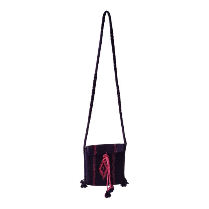 Purple Zapotec Wool Bag from Oaxaca Mexico for wholesale by The Little Pueblo
