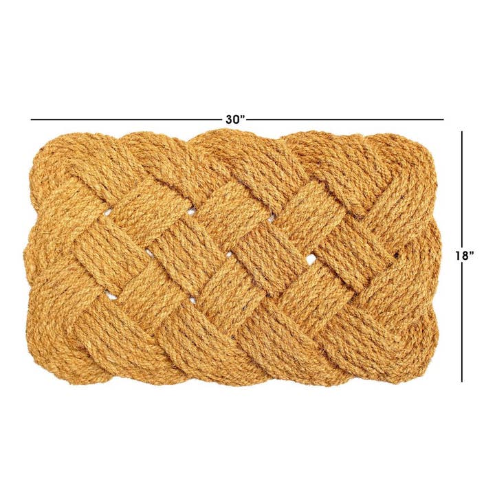 RugSmith - Wholesale Door mat - RugSmith Natural Handcrafted Coir Doormat, 18" x 30"2