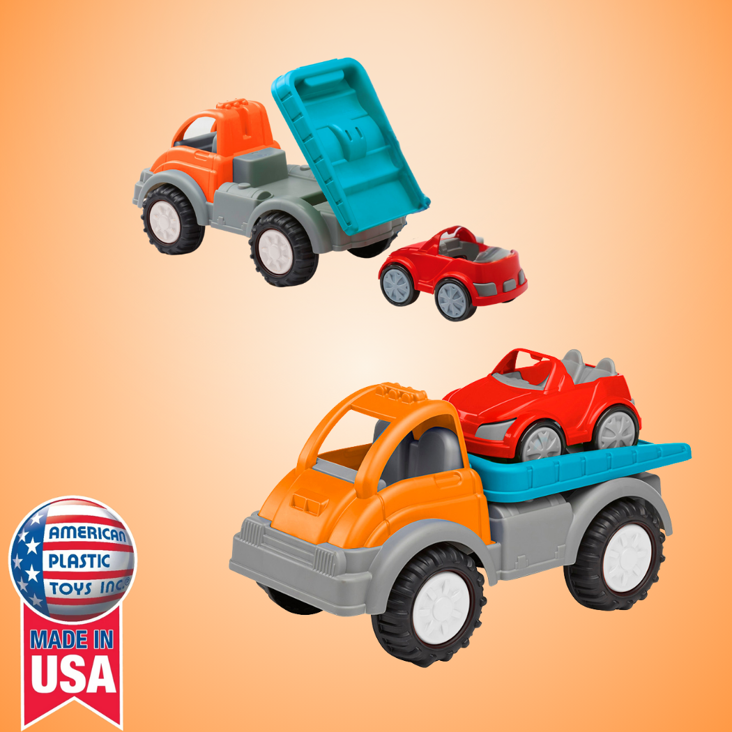 American Plastic Toys - Vendita all'ingrosso Macchinetta/camioncino giocattolo - Bambini  - Camion Gigante Trasportatore di Auto Giocattolo in Plastica per Bambini1