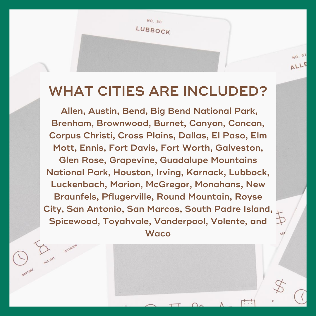 Reach International Outfitters - Wholesale Card Game - Texas Adventure Bucket List8