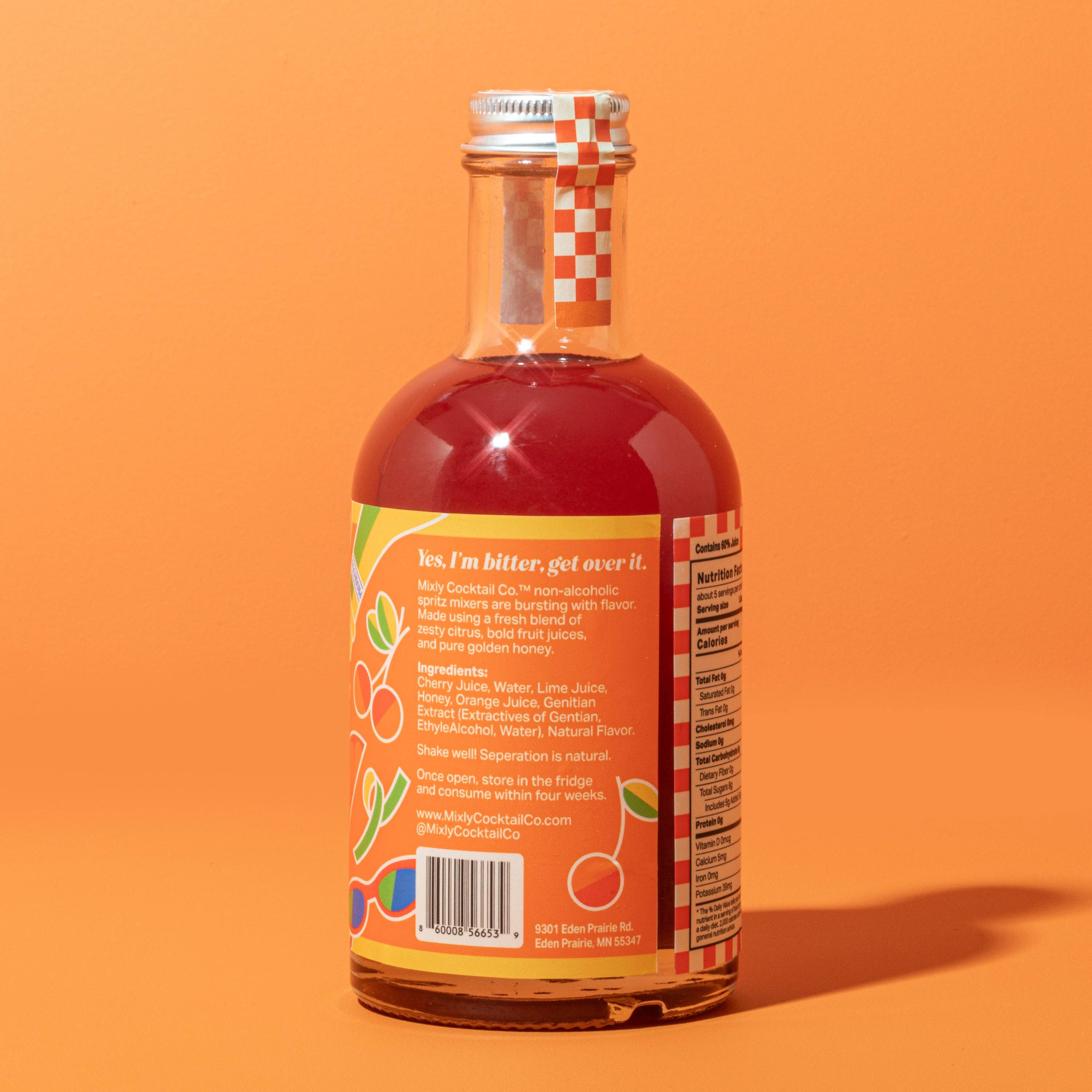Mixly - Vente Mélange/sirop pour cocktails - Mélangeur de cocktail ou mocktail Spritz Cerise Orange Amère 250ml6