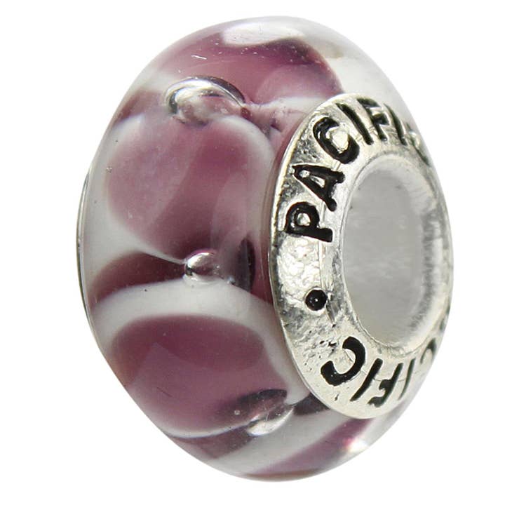 West Coast Jewelry – wholesale Pärlor – Silver Murano Glass Pärla - Gör du lila det?