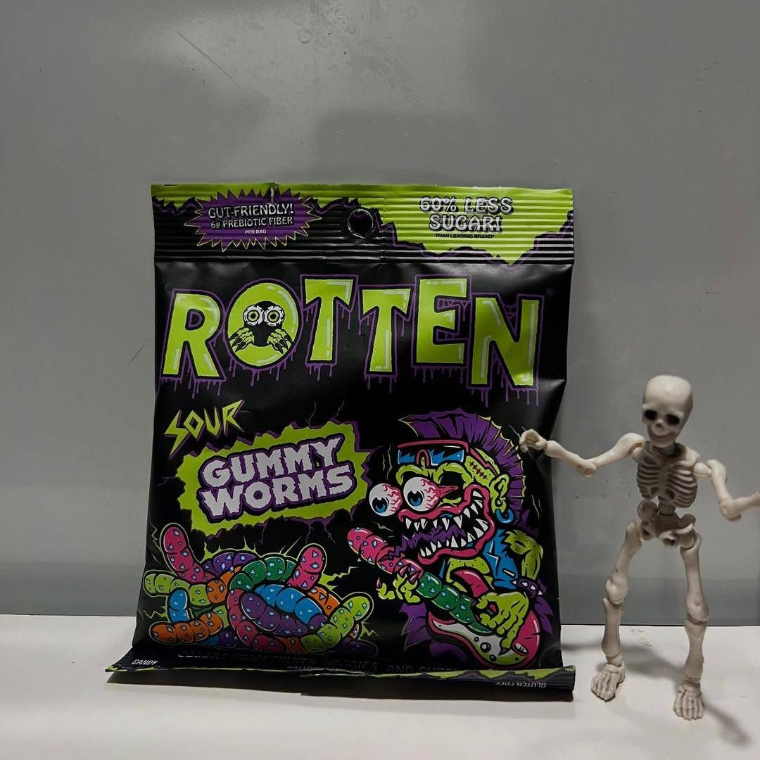 Rotten Candy - Wholesale Gummy - Sour Gummy Worms Candy: GF, Prebiotics, Low Sugar4