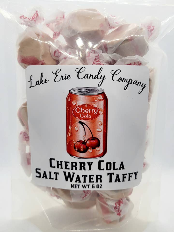 Cherry Cola Salt Water Taffy for wholesale by Lake Erie Candy Company
