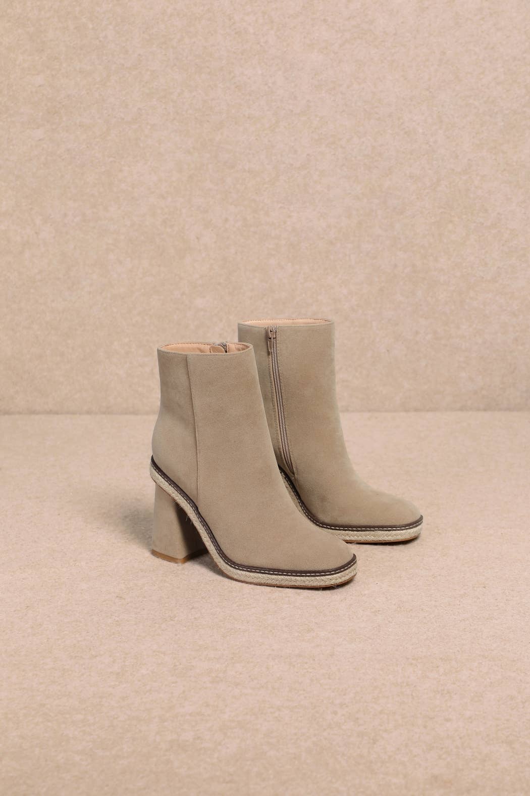 CCOCCI - Wholesale Booties - Women's - SHELBY FLARE HEEL FAUX SUEDE LEATHER ANKLE BOOTIES7