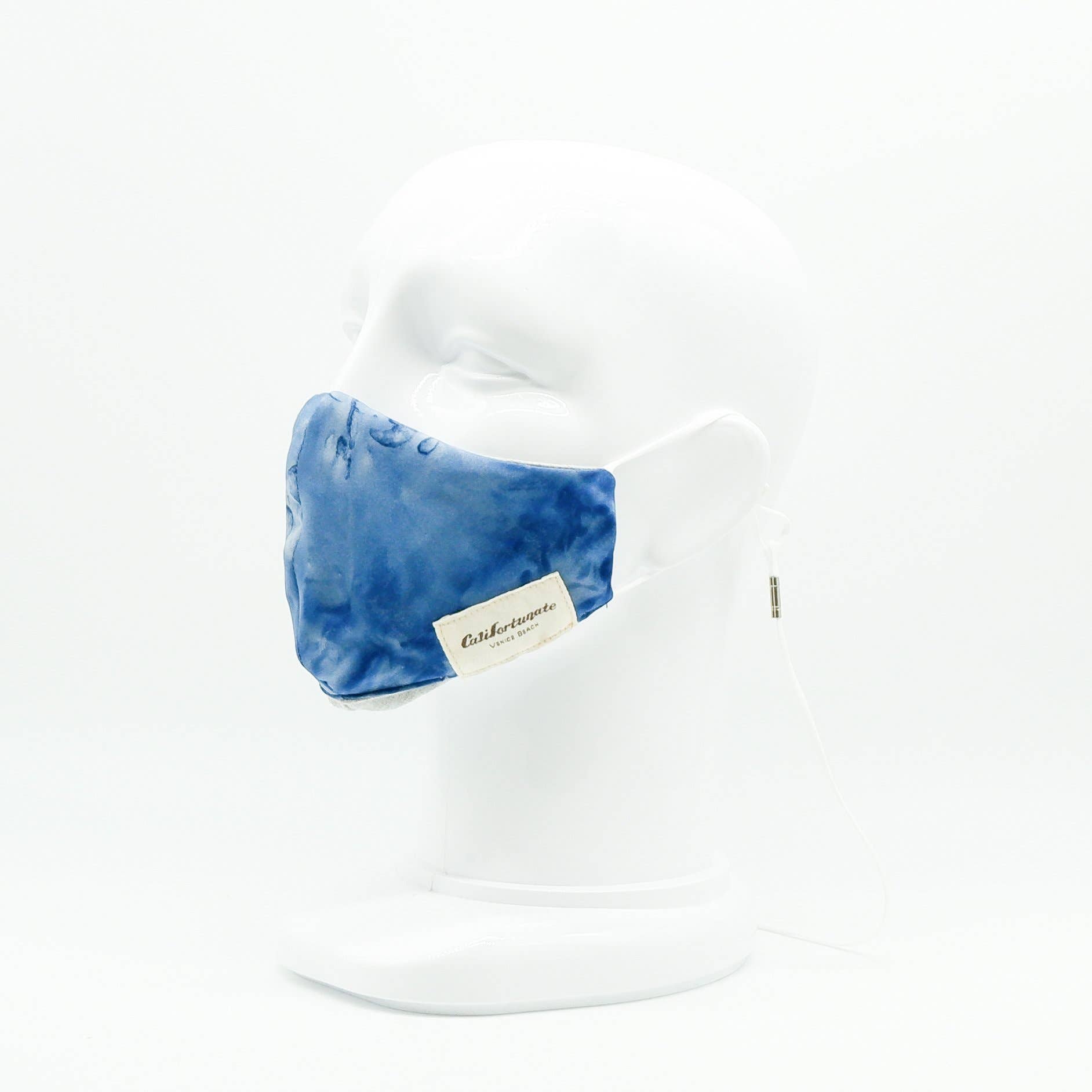 Maskdanna by Califortunate - Wholesale Non-Medical Disposable Mask - MVSK SILKY TIE DYE BLUE1