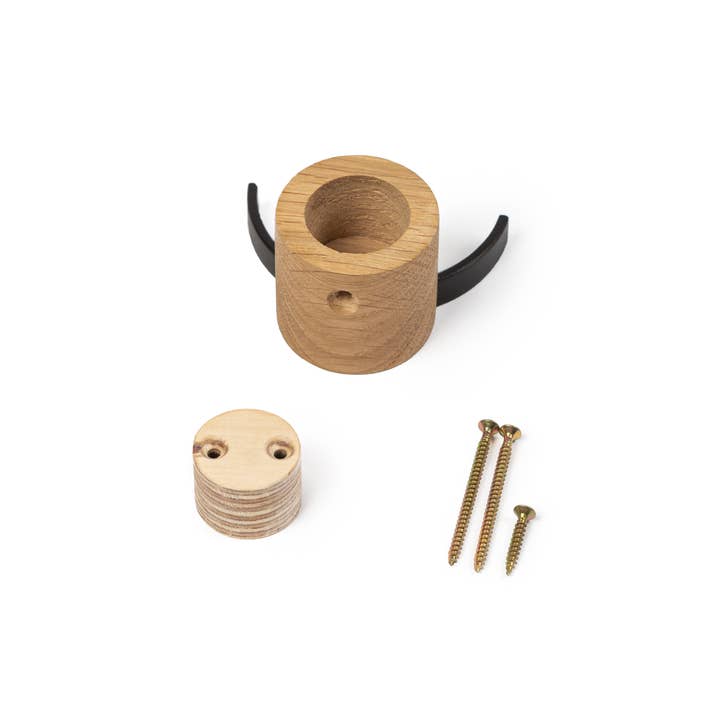 NAMUOS - Wholesale Wall hook - Black wall hook DEER - Brass, black painted wood, 2 sizes6