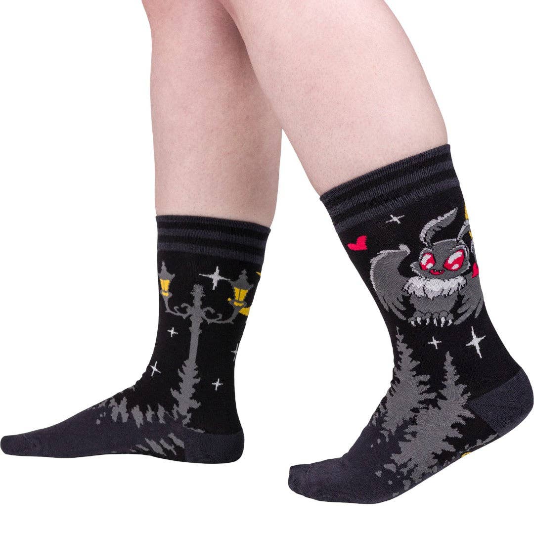 FootClothes LLC - Wholesale Socks - Unisex - Cute Mothman Crew Socks1