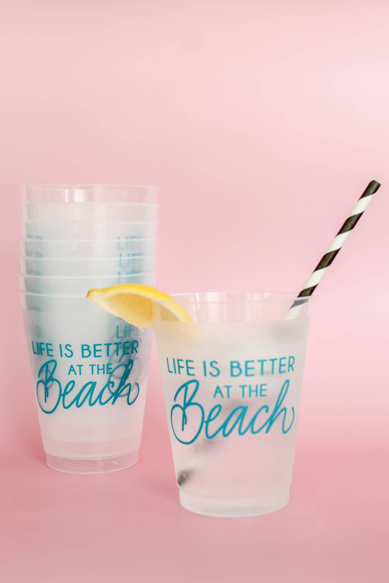 Birdie Mae Designs - Wholesale Disposable Cup - Life is Better at the Beach | Acrylic 16oz Set of 8 Cups5