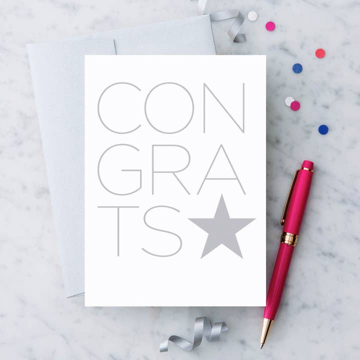 CG05 - "Congrats.” Greeting Card. for wholesale by Design With Heart