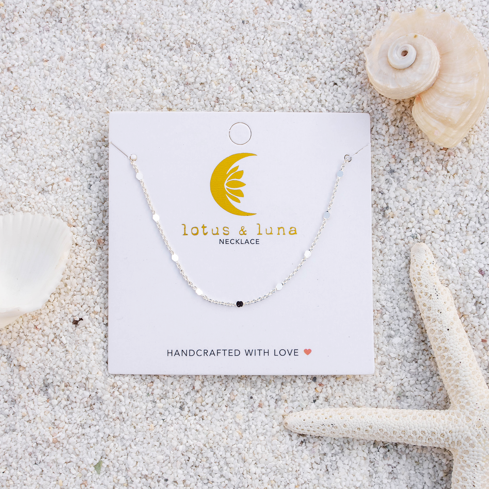 Lotus and Luna – wholesale Link & chain necklace – Silver Chain Necklace2