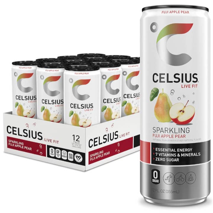 Celsius Sparkling Fuji Apple Pear Energy Drink 12 Pk for wholesale by L&F Universal Goods