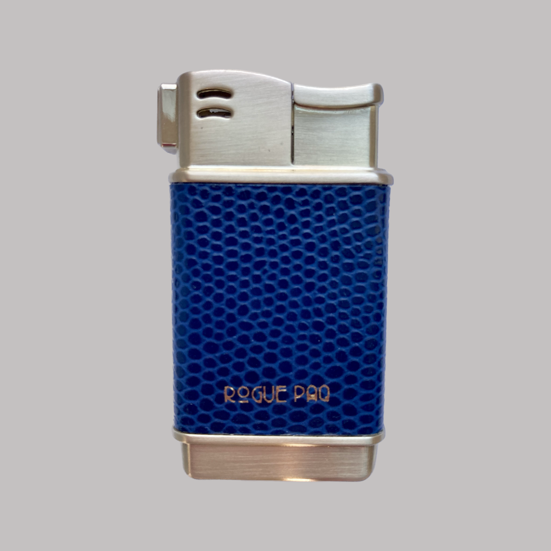 Rogue Paq - Venta al por mayor Encendedor - Encendedores de Tono Dorado Recargables en Piel Vegana de Lagarto y Serpiente2