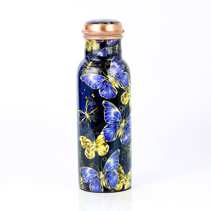 Begränsad upplaga tryckt kopparflaska - 700ML (fjärilar) för wholesale av El'Cobre-Ecozonelifestyle