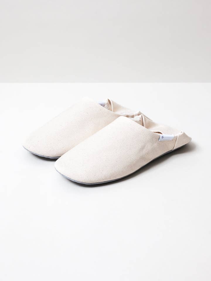 Morihata International Ltd. Co. - Wholesale Slippers - Unisex - ABE Canvas Home Shoes - Lined, Natural