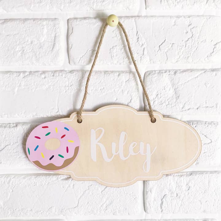 Donut Name Plaque for wholesale by littledaysshop