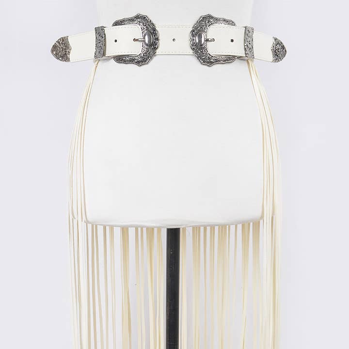 3AM BY H&D ACCESSORIES - Wholesale Belt - Women's - Double Buckle Curtain Fringe Belt4